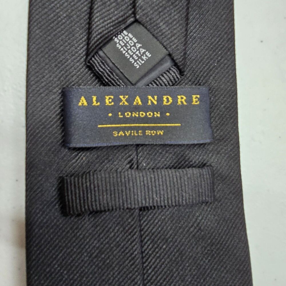 Alexandre London Neck Tie Classic Black Silk